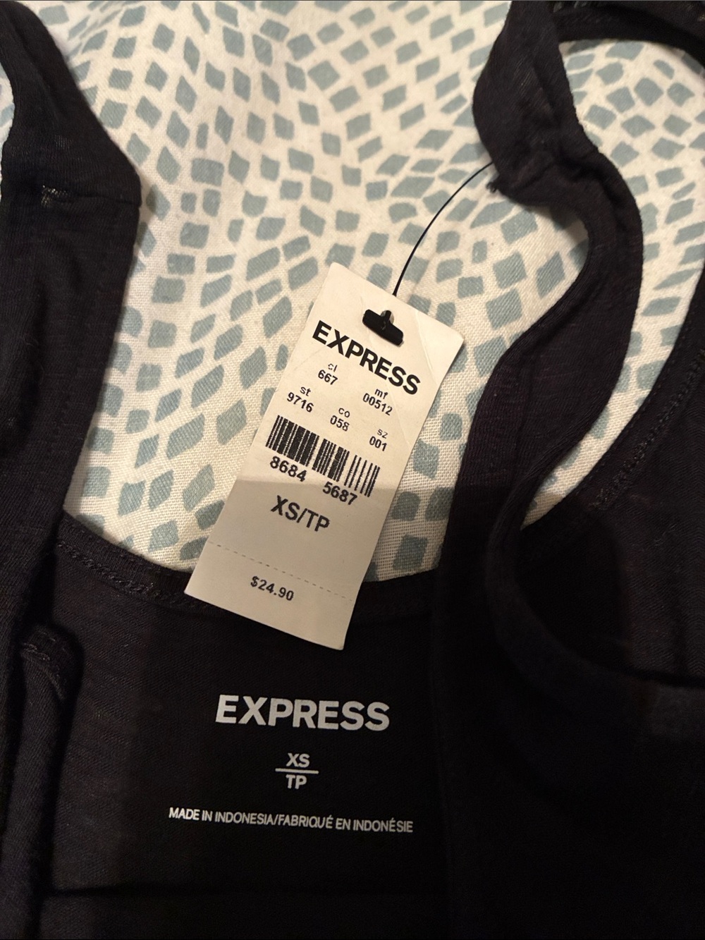 Black Express Fringe Tank Top - Picture 2 of 5